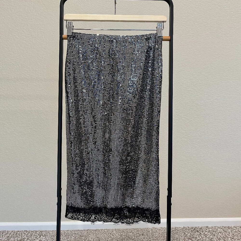 Zara Sequin Skirt Size S - Picture 4 of 9